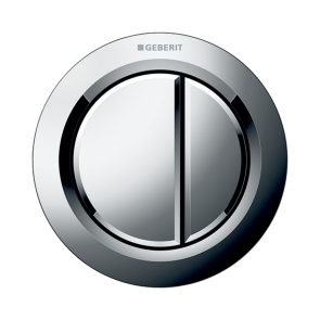 Geberit Type 01 Pneumatic Dual Flush Plate Button for Concealed Cistern - Gloss Chrome | Product Image