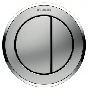 Geberit Type 10 Pneumatic Dual Flush Plate Button for 120mm and 150mm Cistern - Gloss/Matt Chrome
