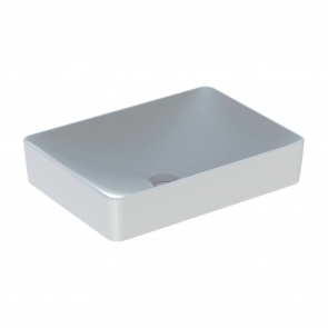 Geberit VariForm Lay-On Rectangular Countertop Basin 550mm Wide - 0 Tap Hole