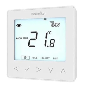 Heatmiser NeoStat-E Electric Programmable Thermostat - Glacier White | Product Image