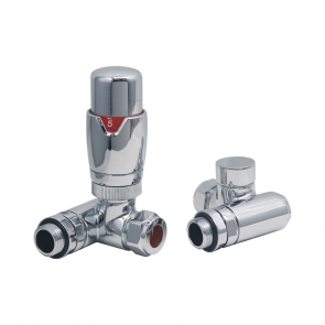 Heatwave Dual Fuel Chrome Thermostatic Corner Radiator Valve Set