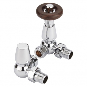 Heatwave Manor Chrome Corner Thermostatic Radiator Valve Set