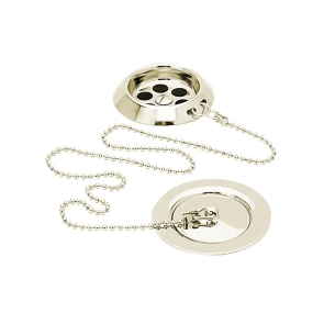 Heritage Bath Waste with Overflow Brass Plug and Ball Chain - Vintage Gold | Product Image