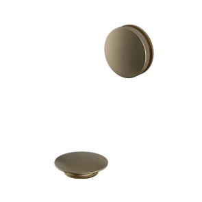Heritage Bath Push Button Waste & Overflow Cover - Brushed Brass | Product Image