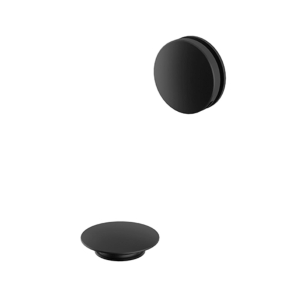 Heritage Bath Push Button Waste & Overflow Cover - Matt Black | Product Image