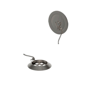 Heritage Bath Waste with Overflow Brass Plug and Ball Chain - Brushed Nickel | Product Image