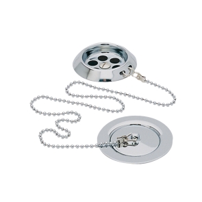 Heritage Bath Waste with Overflow Brass Plug and Ball Chain - Chrome | Product Image
