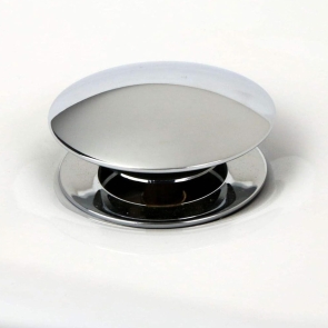 Heritage Bath Push Button Waste & Overflow Cover - Chrome | Product Image