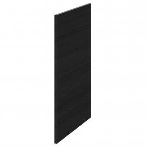 Hudson Reed Fusion Decorative Furniture End Panel 370mm Wide - Charcoal Black Woodgrain