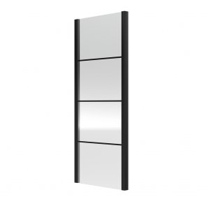 Hudson Reed Apex Black Framed Side Panel 900mm Wide - 8mm Glass
