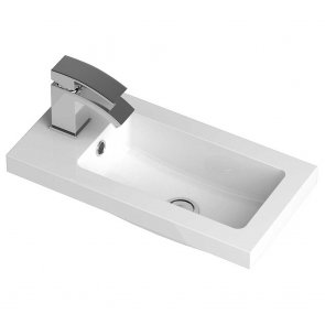 Hudson Reed Compact Inset Basin 500mm Wide - White