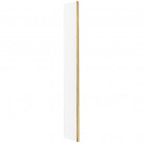 Hudson Reed Wet Room Fixed Return Panel with Brass Profile 1950mm High x 215mm Wide - 8mm Glass