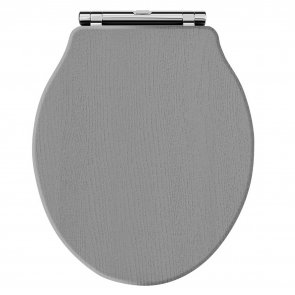 Hudson Reed Chancery Soft Close Toilet Seat Chrome Hinges - Storm Grey