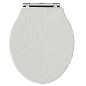 Hudson Reed Chancery Soft Close Toilet Seat Chrome Hinges - Timeless Sand