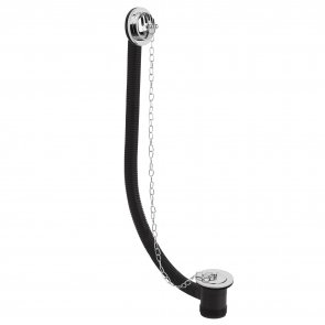 Hudson Reed Classic Concealed Bath Waste and Overflow Brass Plug and Chain - Chrome