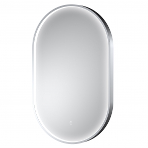 Hudson Reed Columba Chrome Inset Framed LED Touch Sensor Bathroom Mirror 800mm H x 500mm W | Product Image