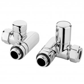 Hudson Reed Corner Dual Fuel Radiator Valves Pair Pack - Chrome | Product Image