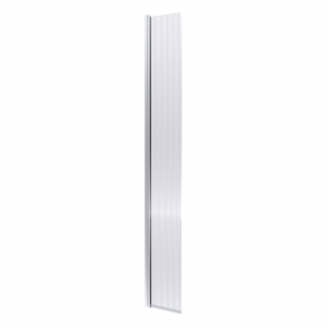Hudson Reed Fluted Concealed Hinged Wet Room Flipper Panel 300mm Wide - Polished Chrome