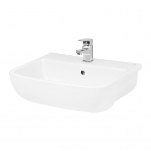 Hudson Reed Fossil Semi Recessed Basin 520mm Wide - 1 Tap Hole