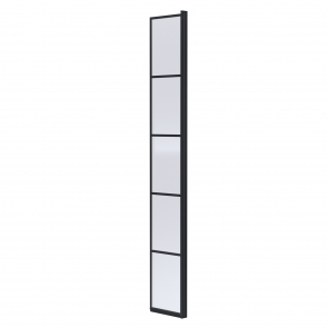 Hudson Reed Framed Hinged Wet Room Return Panel Wide 300mm - 8mm Glass | Product Image