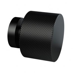 Hudson Reed Indented Round Handle 30mm Wide - Matt Black