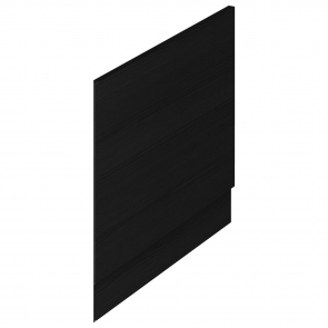 Hudson Reed MFC Straight Bath End Panel and Plinth 560mm H x 700mm W - Charcoal Black Woodgrain
