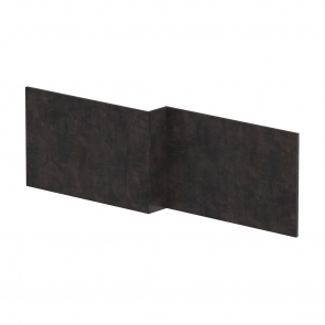Havana Shower Bath Front Panel 520mm H x 1700mm W - Metallic Slate