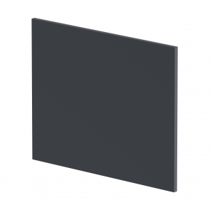 Hudson Reed Juno Square Shower End Bath Panel 540mm H x 700mm W - Satin Anthracite