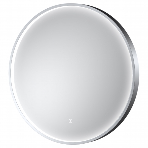 Hudson Reed Mensa Chrome Inset Framed LED Touch Sensor Bathroom Mirror 600mm H x 600mm W | Product Image