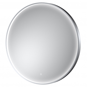 Hudson Reed Mensa Chrome Inset Framed LED Touch Sensor Bathroom Mirror 800mm H x 800mm W | Product Image