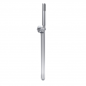 Hudson Reed Round Pencil Shower Handset with Hose and Bracket - Chrome
