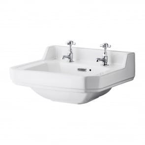 Hudson Reed Richmond Traditional Basin 500mm Wide - White 2 Tap Hole