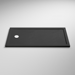 Nuie Pearlstone Grey Slate Effect Bath Replacement Rectangular Shower Tray 1700mm x 700mm | Product Image
