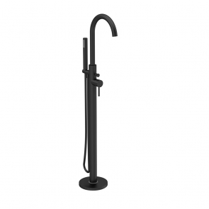 Hudson Reed Tec Single Lever Elite Mono Bath Shower Mixer Tap Freestanding - Matt Black | Product Image