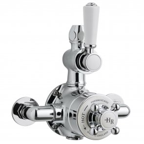 Hudson Reed Topaz Twin Exposed Shower Valve Dual Handle - Chrome