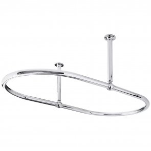 Hudson Reed Traditional Oval Shower Curtain Rail 1092mm x 686mm - Chrome