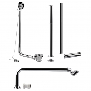 Hudson Reed Traditional Roll Top Bath Pack with Bath Waste, Standpipes & Trap Chrome