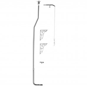 Hudson Reed Traditional High Level Flush Pipe Pack - Chrome