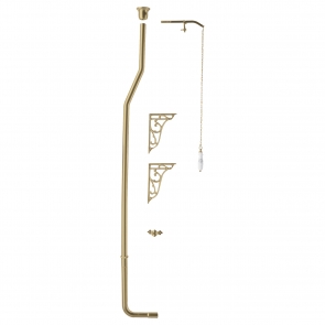 Hudson Reed Traditional High Level Toilet Flush Pipe Pack - Brushed Brass