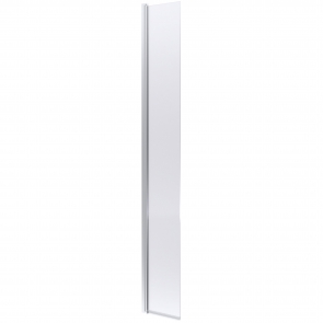 Hudson Reed Concealed Hinged Wet Room Return Panel with Support Bar 300mm Wide 8mm Glass - Polished Chrome