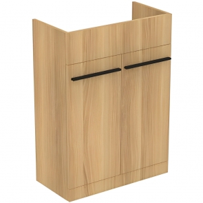 Ideal Standard I.Life A Semi-Countertop 2-Door Vanity Unit 600mm Wide - Natural Oak