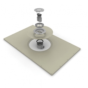 Impey Level-Dec EasyFit Wet Room Former Tray 1200mm x 1200mm (inc Vinyl Floor Waste)