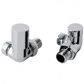 JTP Vos Corner Radiator Valves Pair Pack - Chrome