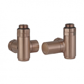 JTP Dual Fuel Radiator Valve Pair Pack - Brushed Bronze