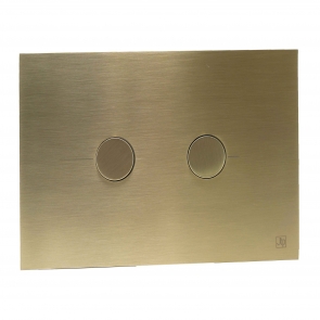 JTP Metal Pneumatic Dual Flush Plate - Brushed Brass
