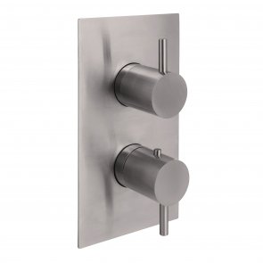 JTP Inox Thermostatic Concealed 1 Outlet Shower Valve - Matt Stainless Steel