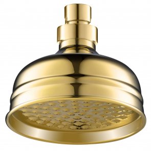 JTP Victorian Fixed Shower Head 125mm Diameter - Antique Brass