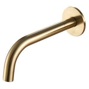 JTP Vos Wall Mounted Bath / Basin Spout 250mm - Brushed Brass