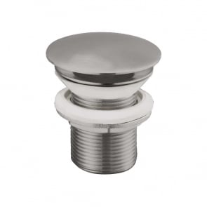 JTP Inox Click Clack Basin Waste Stainless Steel - Unslotted (For Basins with No Overflow)