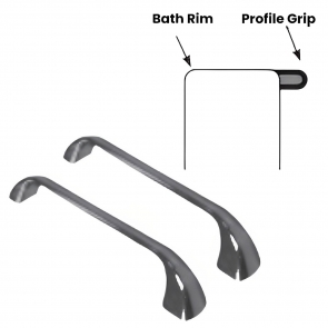 Kaldewei Saniform Plus Profile Bath Grips, Pair, Chrome